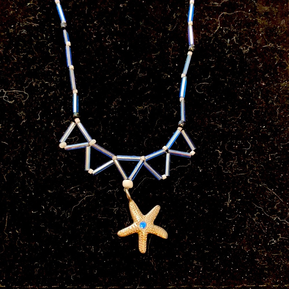Starfish and bead necklace - Picture 1 of 4